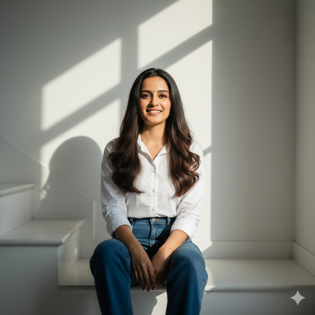 A girl looking out a window on a rainy day